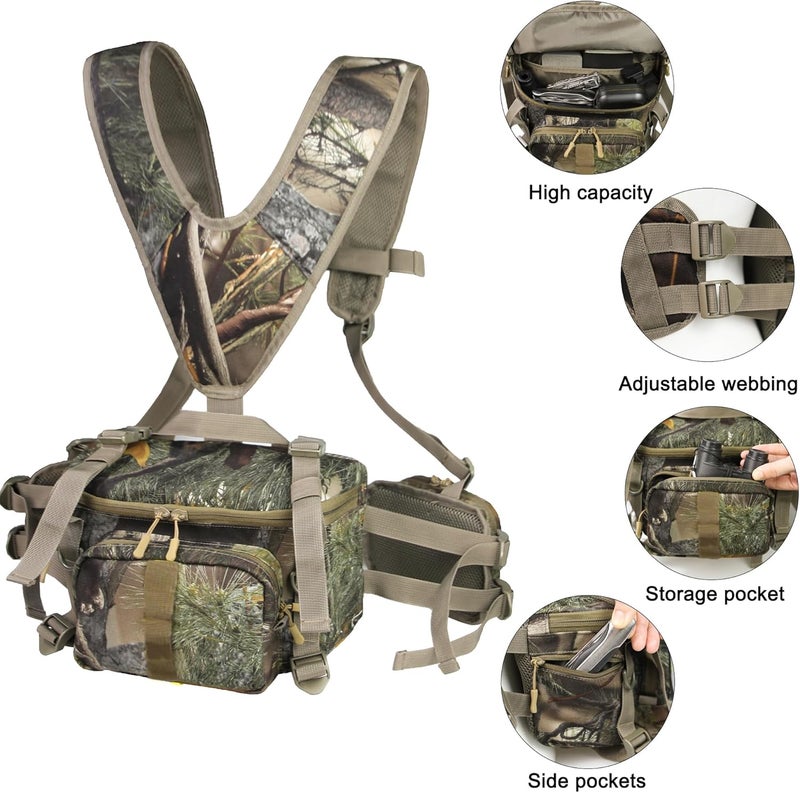 MDSTOP Hunting Fanny Pack, Waist-Pack Style Hunting Pack, Camo Hunting Fanny Waist Pack with Shoulder Straps and Harness Pouch, Available in Backpack and Lumbar Pack Styles - Image 3